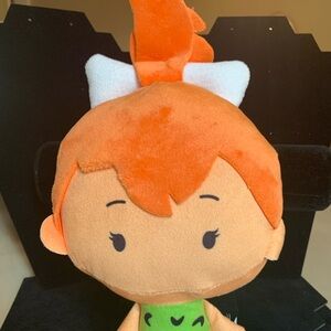 Pebbles Flintstone Rare  Orange and Green Plush Doll NWT